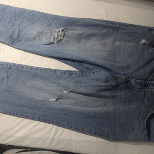 Vintage America Women's Boyfriend distressed Jeans med wash size 16W